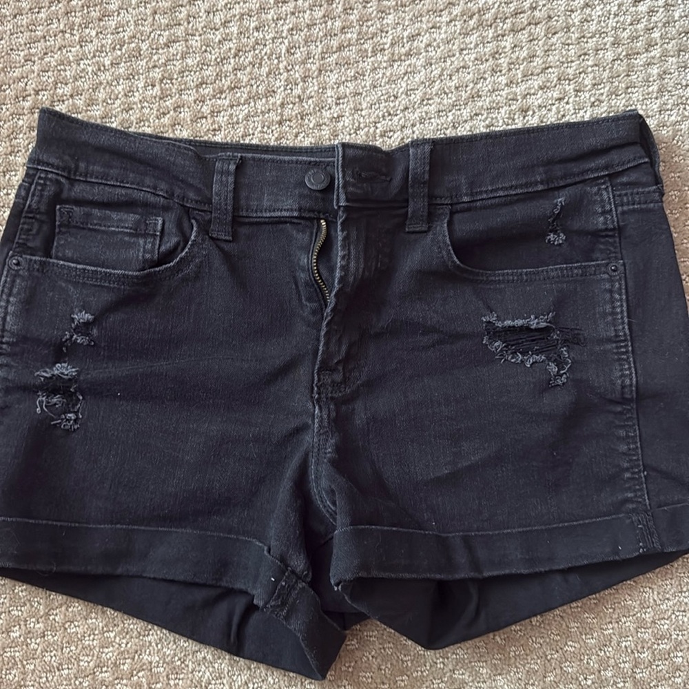 Black Jean shorts